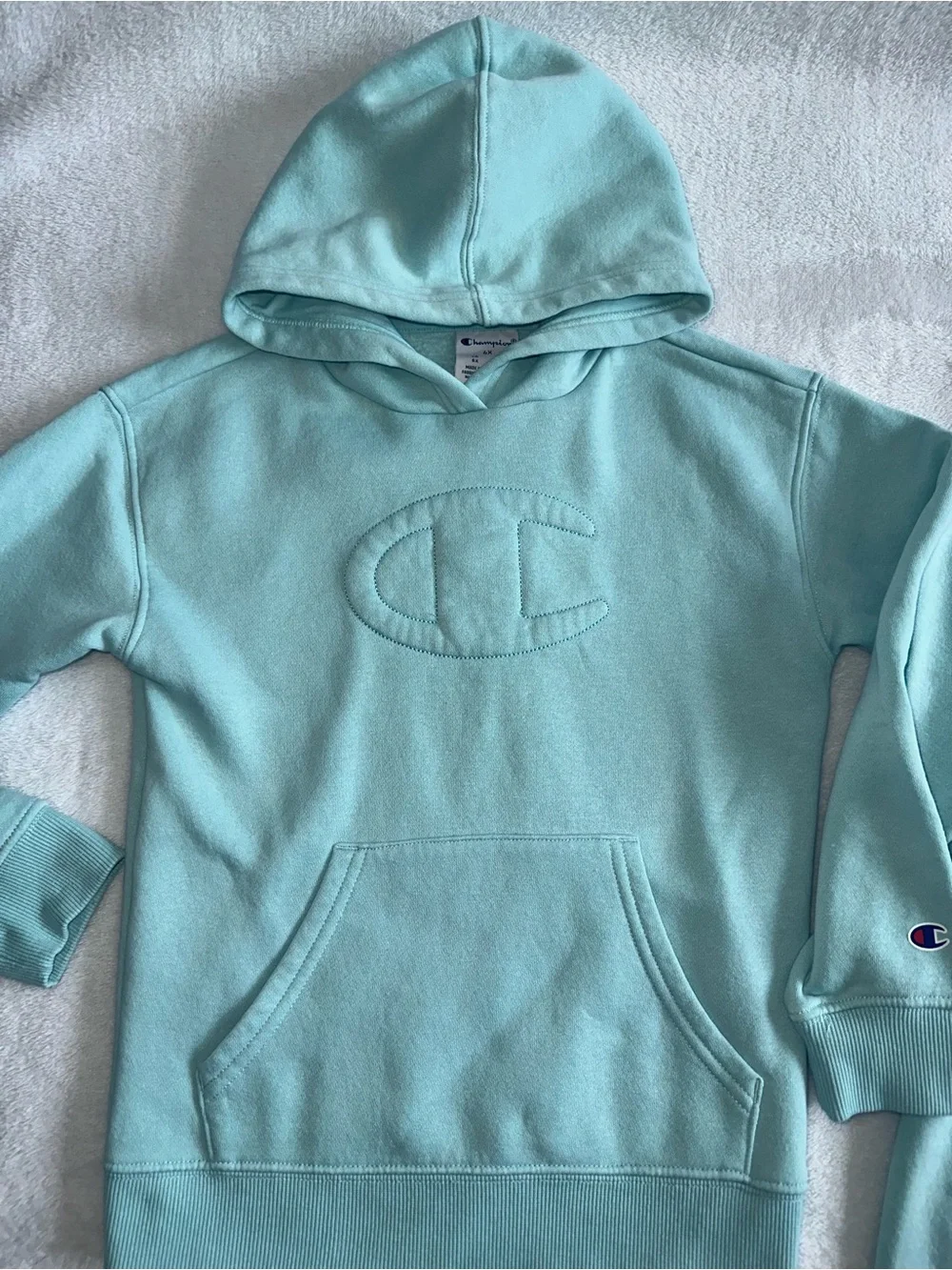Champion Girls Teal Blue 2 Piece Outfit Fleece Jogger Set Size 6X NWOT